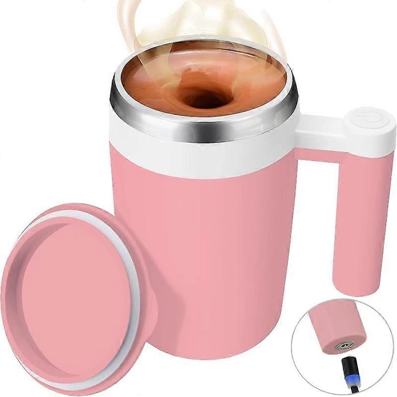 USB Rechargeable, Easy-Clean Self-Stirring Mug 14oz - Perfect for Coffee, Milk, Cocoa | Great for Office, Travel, Gift