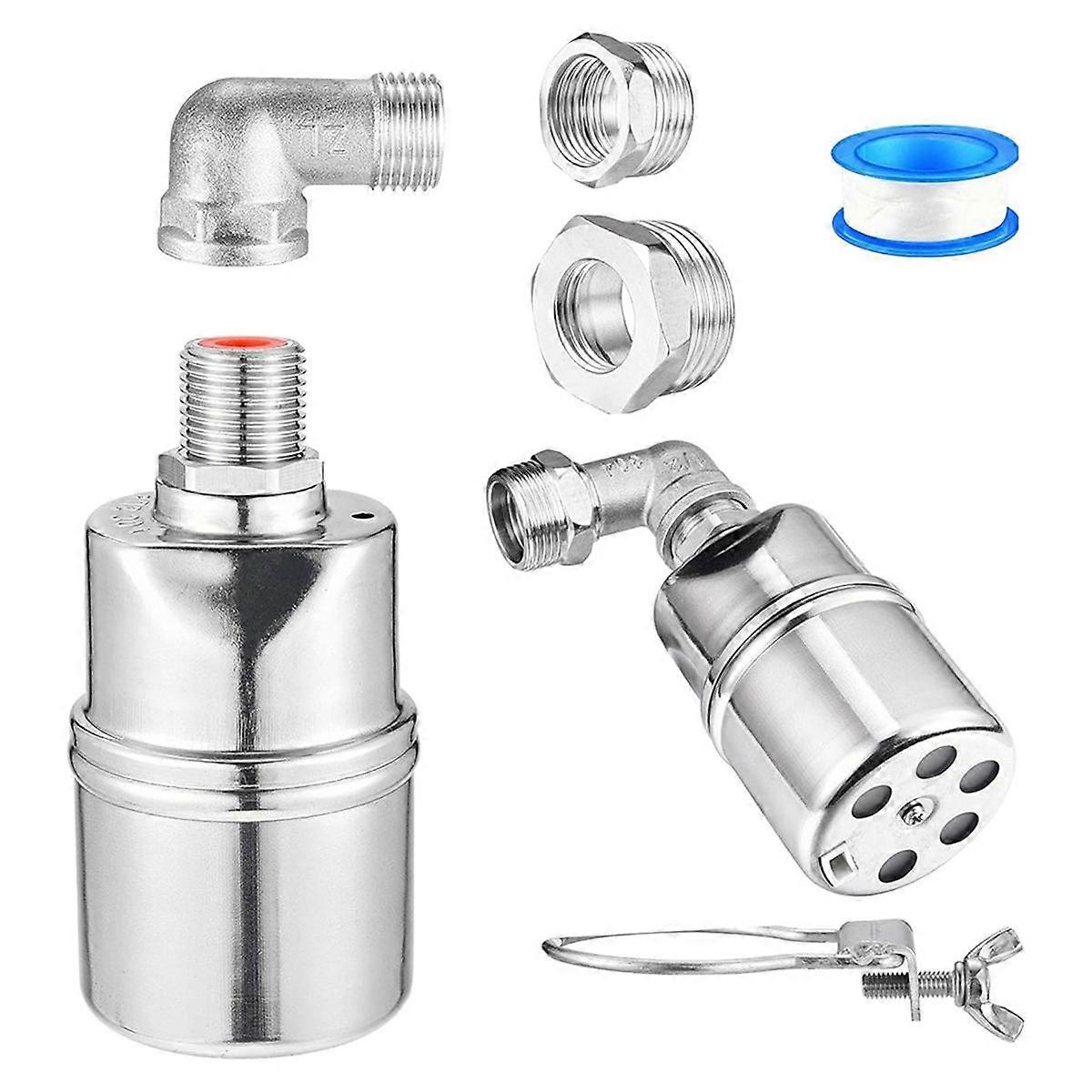 1/2inch 3/4inch 1inch Automatic Float Valve, 304 Stainless Steel Fully Automatic Water Level Control Float Valve, 1 Set