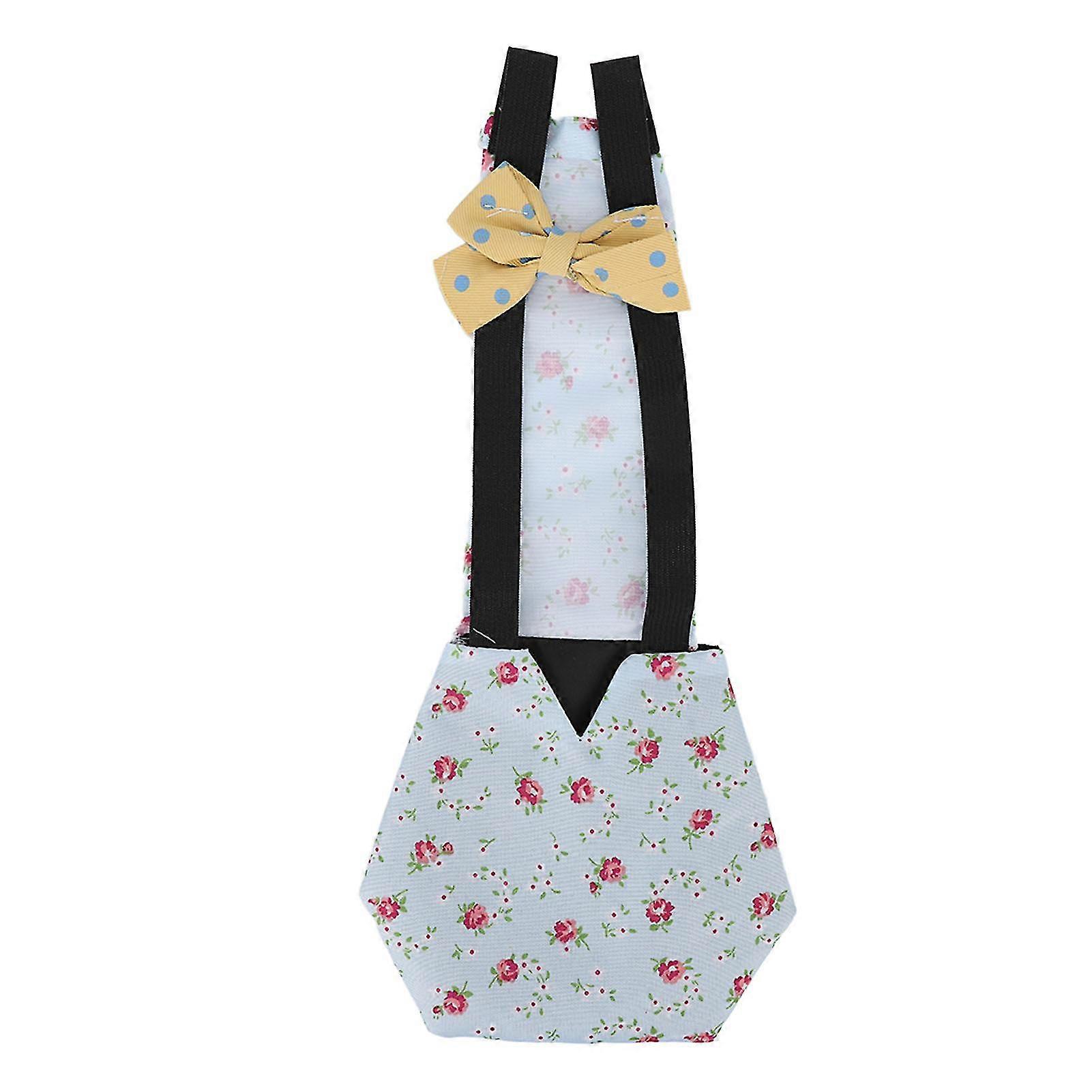 Adjustable Pet Chicken Diapers - Soft Polyester Duckling Diapers for Chicken, Duck, and Goose - Blue Flower Design