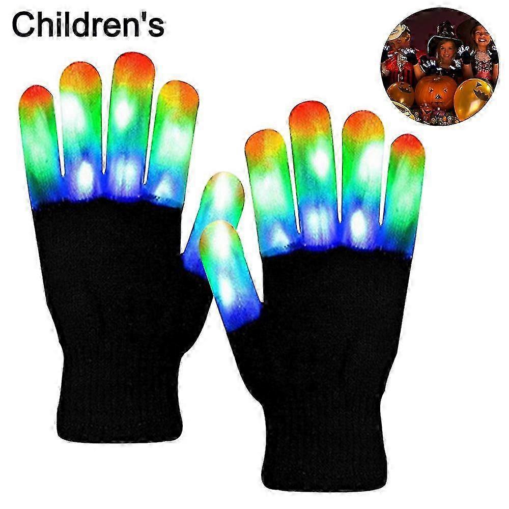 1 Pair Light Up Gloves Led Gloves Cool For Kids,children's Models