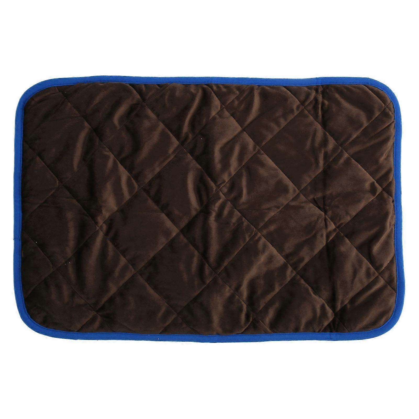 XL Blue Border Washable Dog Pee Pad - Self Warming Reusable Pet Potty Training Mat (115x72cm45.28x28.35in)