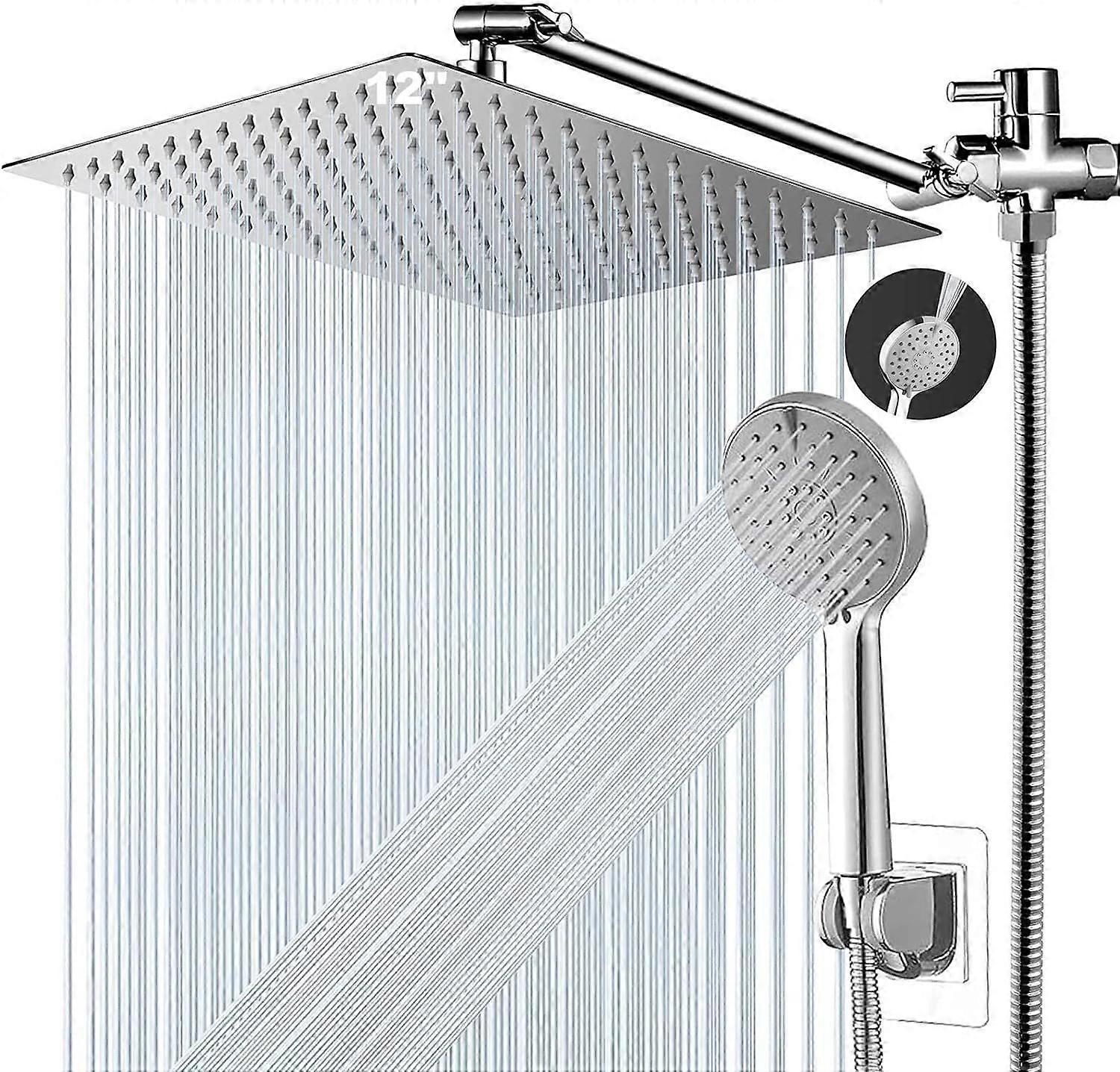 Duschkopf, 8-Zoll-Hochdruck-Regenduschkopf/Handbrause-Kombination