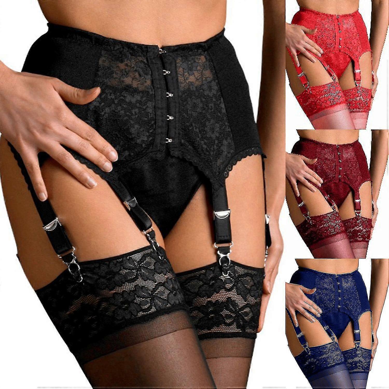 Γυναικεία Garter Belt Plus Size Lace Garter And Clips Ρυθμιζόμενα εσώρουχα Garter Ζαρτιέρες Εσώρουχα Waist Garter Set