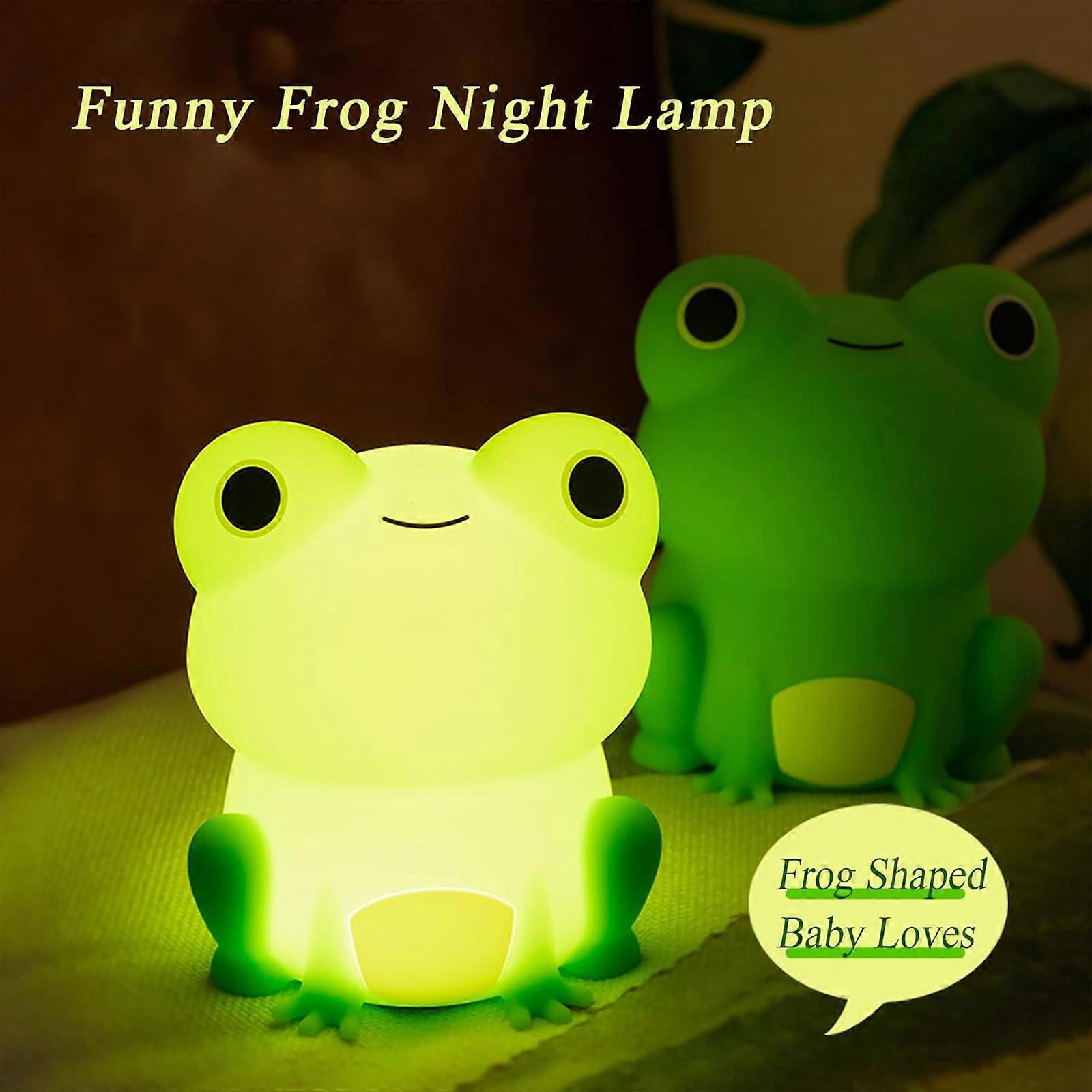 Lumină de noapte pentru copii, drăguț broască lampă de noapte, lumina de noapte dormitor, USB reîncărcabil silicon lumina de noapte, cadou de ziua de naștere