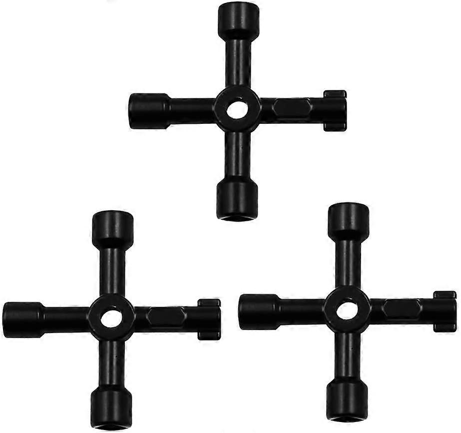 Fong 3 Pieces Electrical Box Keys, Radiator Purge Keys, Gas Meter Keys, 4 Way Multi-Function Utility Key, Multi-Function Utility Key for Multi-applica
