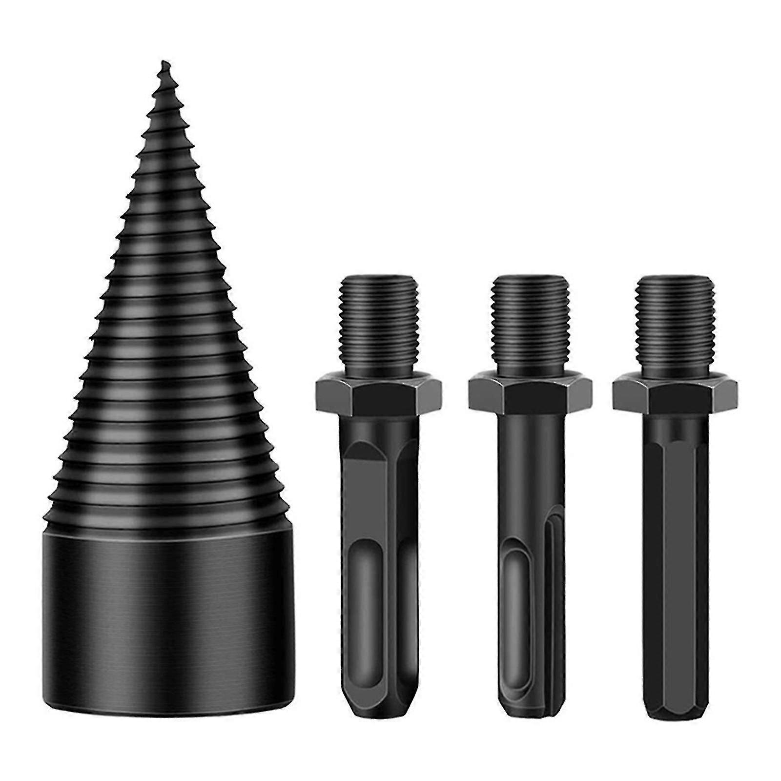 1 Set Firewood Drill Bit Wood Splitter 32mm Removable Log Splitters Drill Bit
