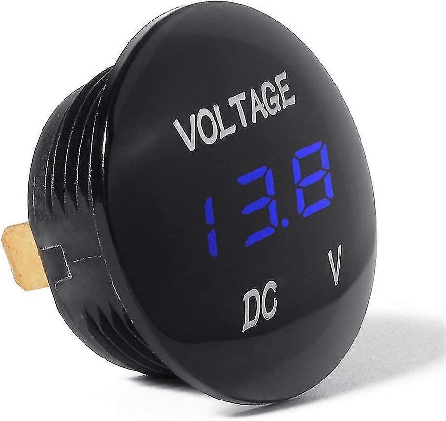 Waterproof Voltmeter with LED Digital Display Voltmeter 12V-24V (blue) - ya01
