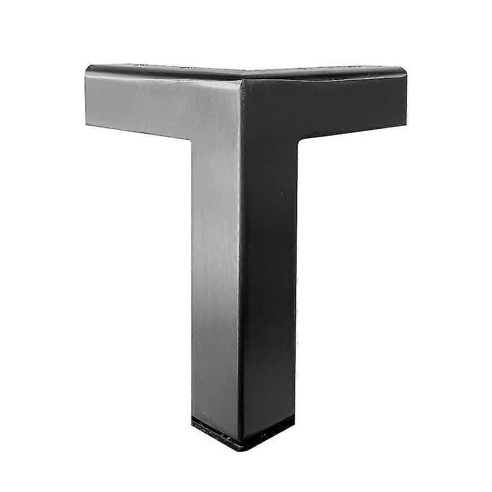 Stainless Steel / Inox Look Angular Leg 13 Cm (1 Piece)