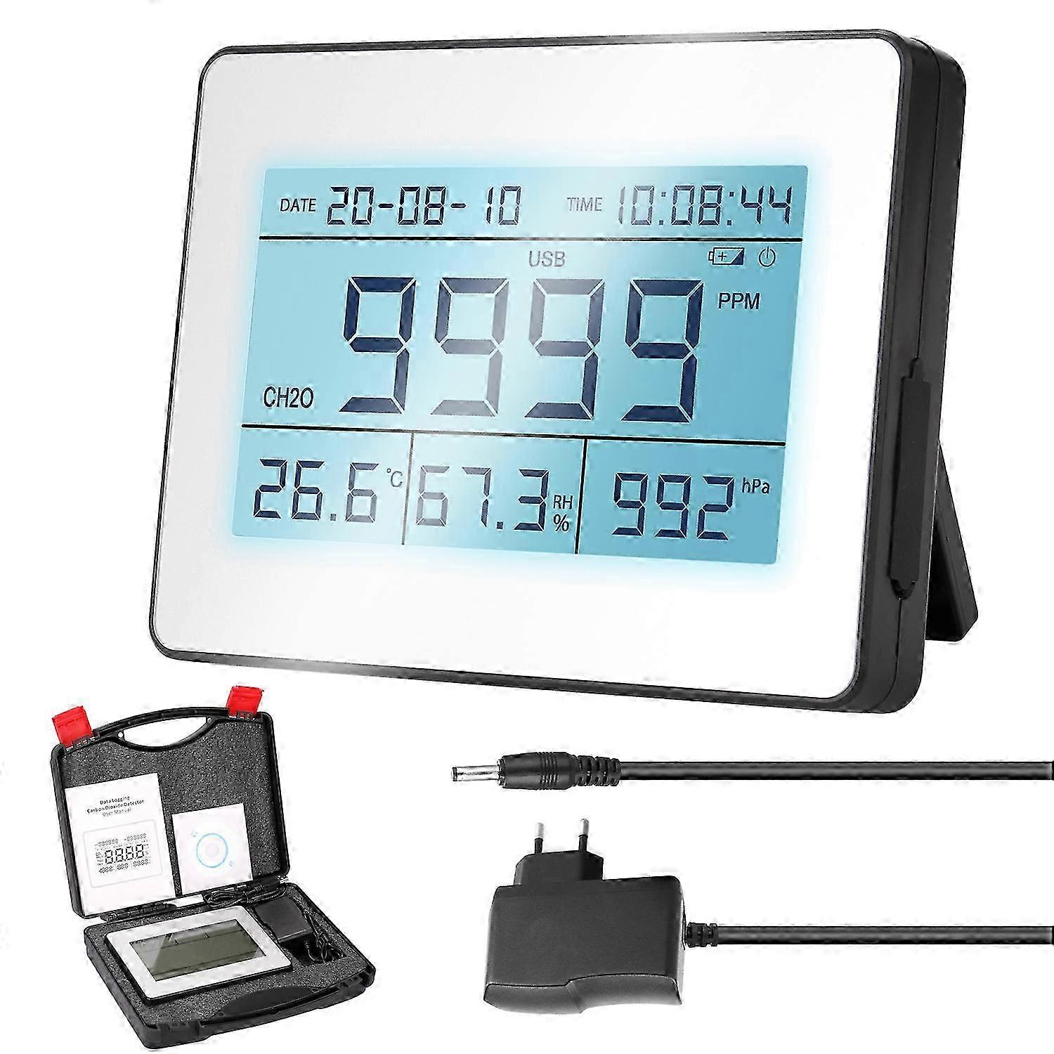 Professional LCD Data Logging Formaldehyde Detector with Formaldehyde Concentration Air Temperature Humidity Barometric Pressure Detection PerpetualCa