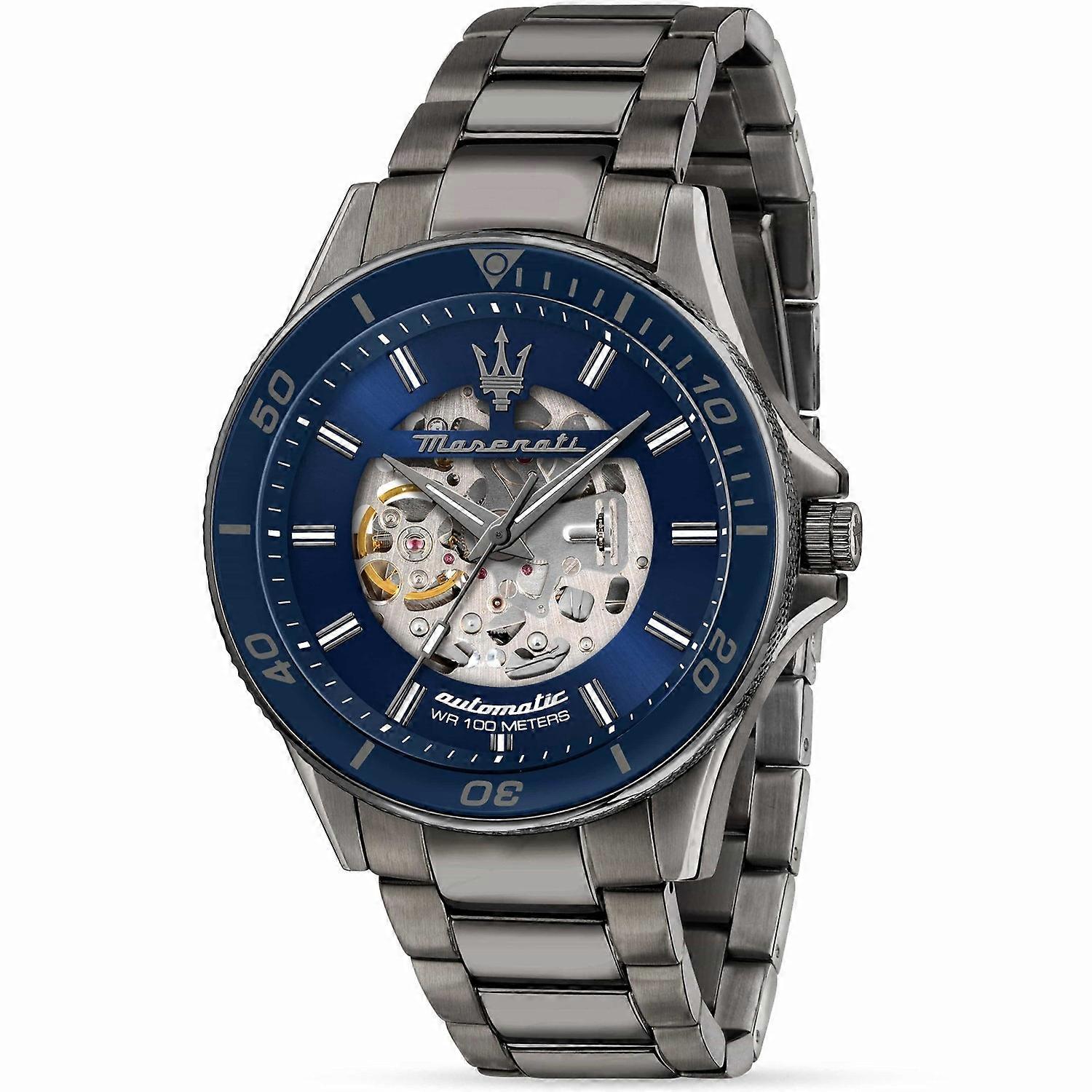 Maserati Sfida Automatic Skeleton Blue 44mm Watch