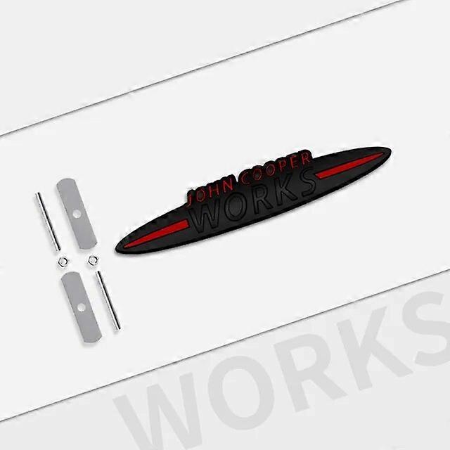 Car Interior Auto Metal John Cooper Works Grille JCW Logo Car 3D Badge Lettering Decals Trunk Sticker For MINI Cooper R55 R60 R61 F54 F55 F56Vehicle D
