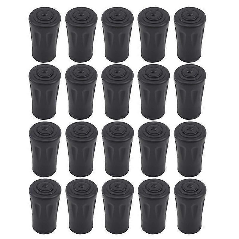 20pcs/pack Trekking Pole Nordic Walk Stick Cane Climb Replacement Alpenstock Outdoor Camp Hike Protector Cap Tip Rubber Canes & Walking Sticks