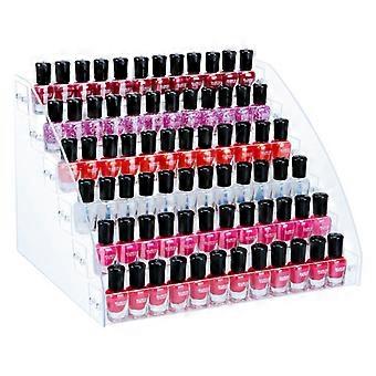 Nail Polish Organizer 60 Bottles of 6 Layers Acrylic Display Rack Glasses Storage Essential Oils Holder Makeup Organizer