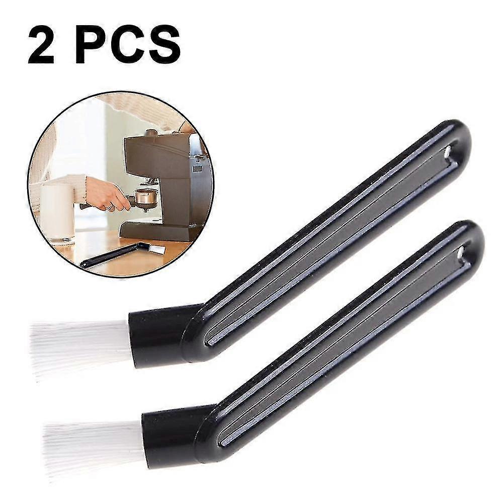 2pcs Coffee Machine Cleaning Brush Plastic Handle,Nylon Bristles Brush