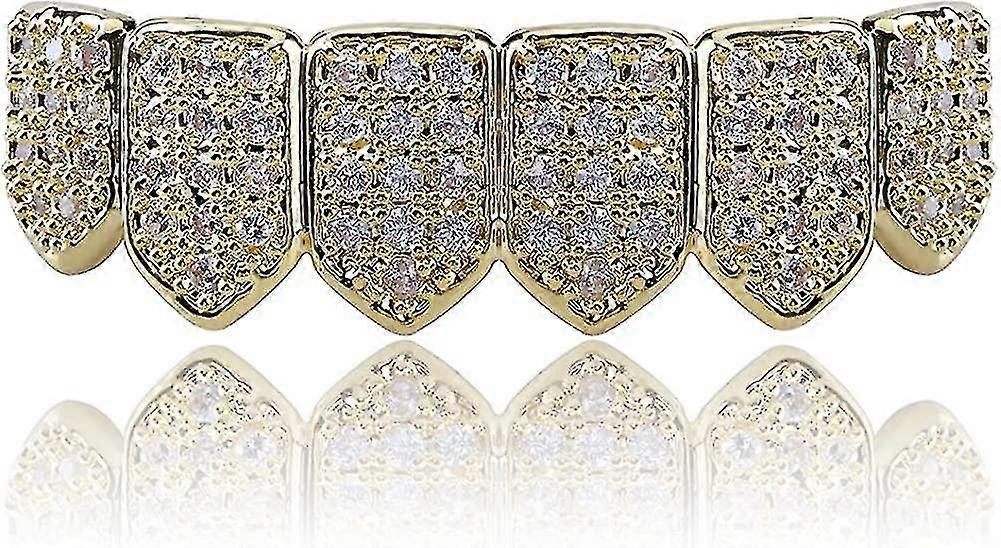 18k Gold Silver Plated Hip Hop Vampire Fangs Top Bottom Teeth | Fruugo UK