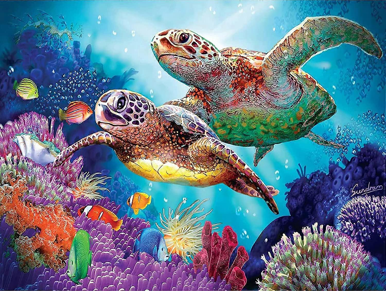 5D Diamond Painting Sea Turtle Full Drill Paint med Diamond Art Kits, DIY  skilpaddemaleri etter nummersett for voksne, korsstingbroderi Rhines |  Fruugo NO, image size:1500x1133