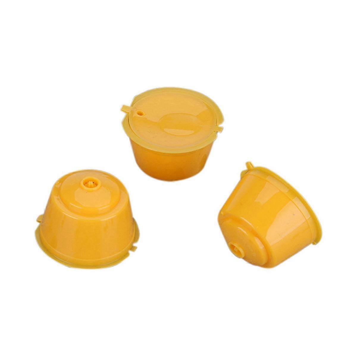 For Machine Reusable Pod Refillable Filter Pod Capsule Cup Coffee, Yellow