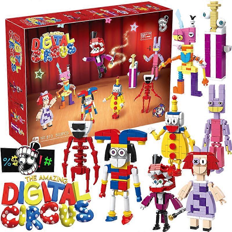 The Amazing Digital Circus Figures Building Blocks Toy for Kids Ages 7-14