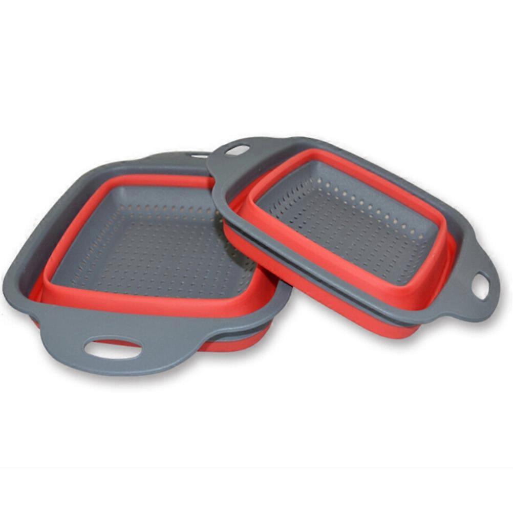 2 Pcs Fruit Strainer Collapsible Colander Plastic Strainer Fruit Basket Collapsible Strainer Colander