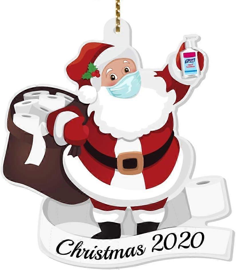 Salgsfremmende salg jul 2020 Pynt julemanden med maske, håndsprit og papir (jul 2020)
