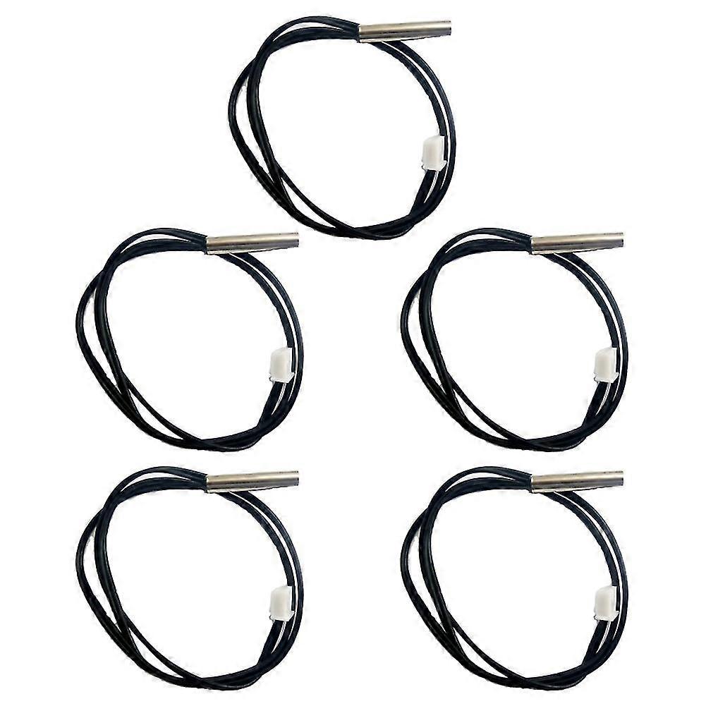 5pcs 50cm Ntc Thermistor Temperature Sensor 5x25mm Probe Wire B3950 10k 1% Ntc W1209 W14