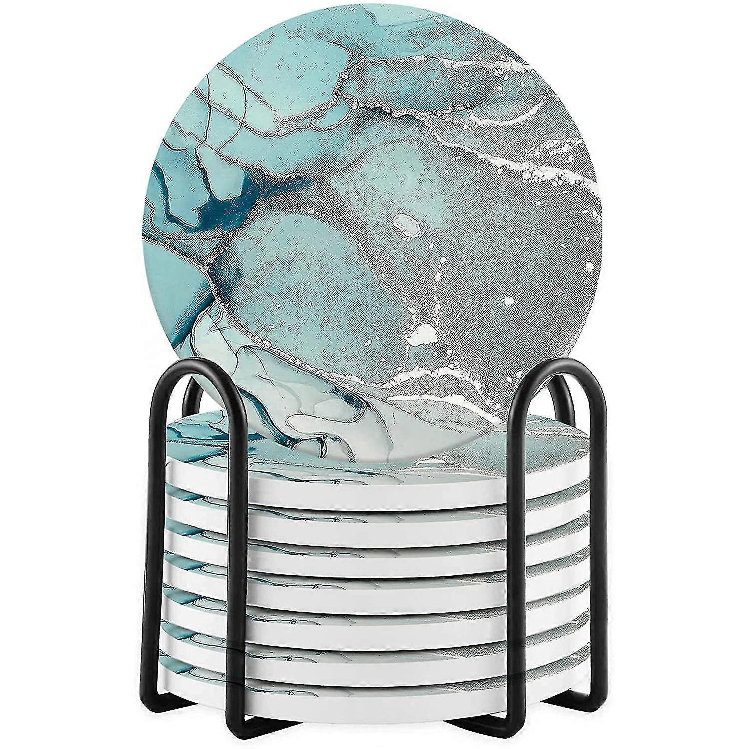 Ceramic Ers For Drinks Absorbent,cork Marble Er With H For Tabl