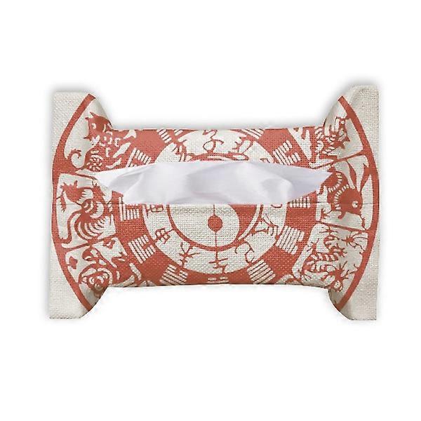 الصينية تايجي الرسوم البيانية يين يانغ زودياك ورقة منشفة منشفة حقيبة منديل بومف