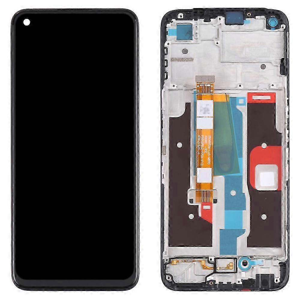Compatible Realme 8i / Narzo 50 4G Grade C LCD Screen and Digitizer Assembly + Frame Replacement Part (With