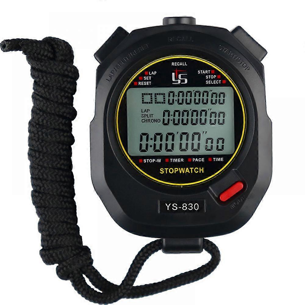 Stopwatch, seconds precision digital timer, waterproof 100LAP