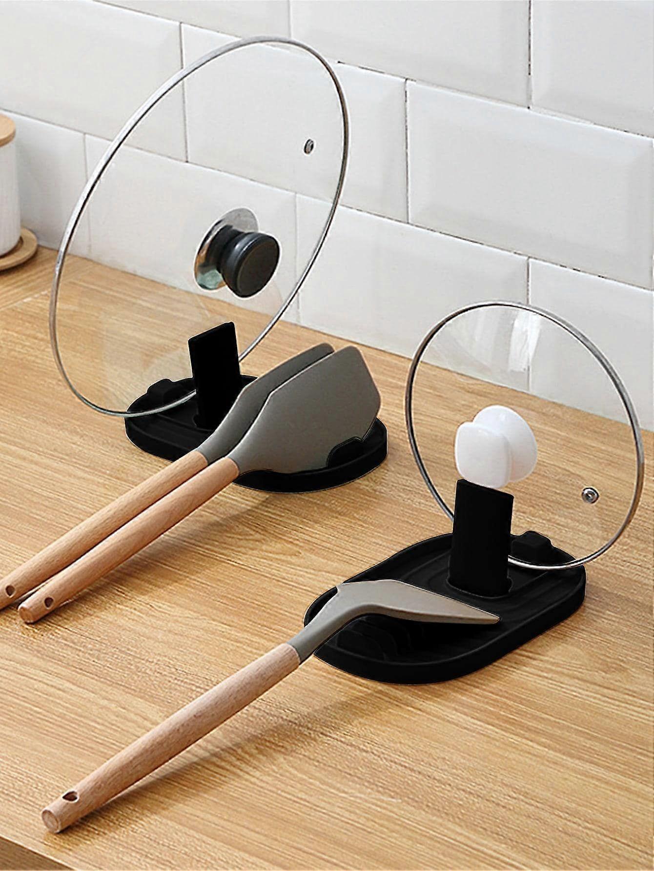 1pc Pot Lid Spoon Holder, Spoon Rest & Spoon Holder For Stove Top, Kitchen Gadget, Suitable For Placing Spoons, Shovels, Pot Lid And Kitchen Accessori