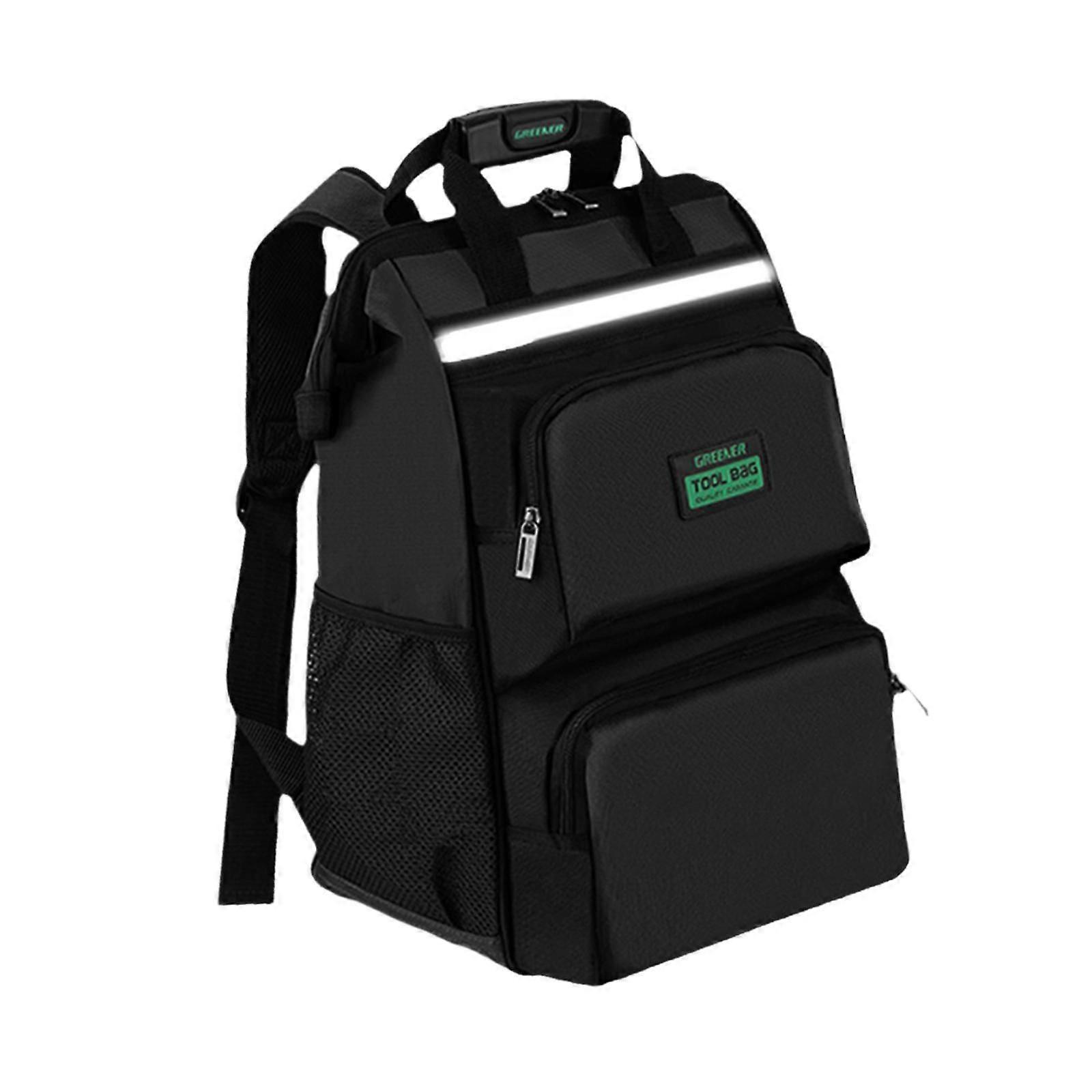 Tool Bag Heavy Duty for Men Waterproof Work Black Tool Backpack