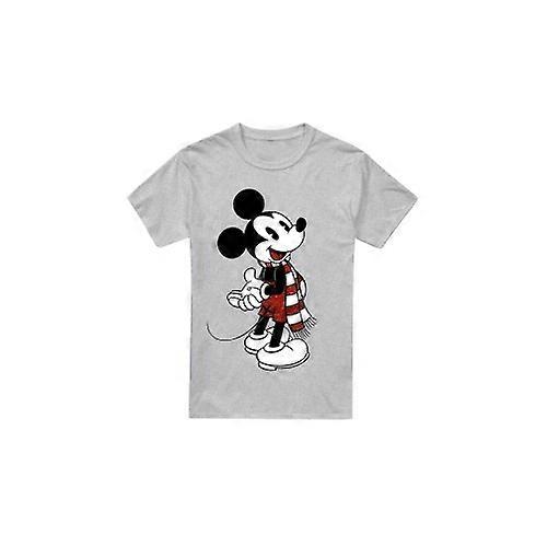 Camiseta de Natal com Cachecol do Mickey Mouse para Homens da Disney