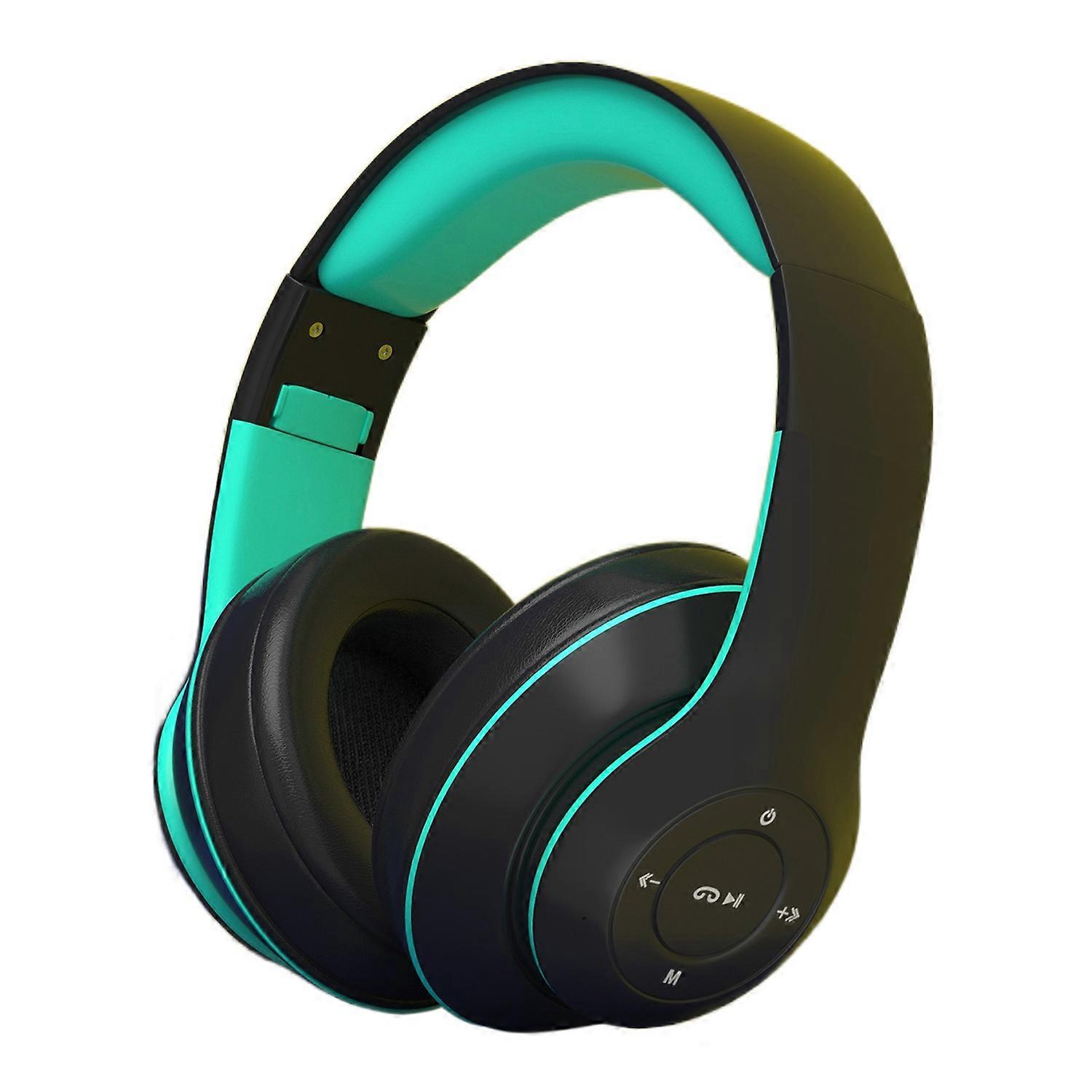 1 Set Wireless Headset Bluetooth-compatible 5.1 Heavy Bass Ergonomics Design Stereo Surround