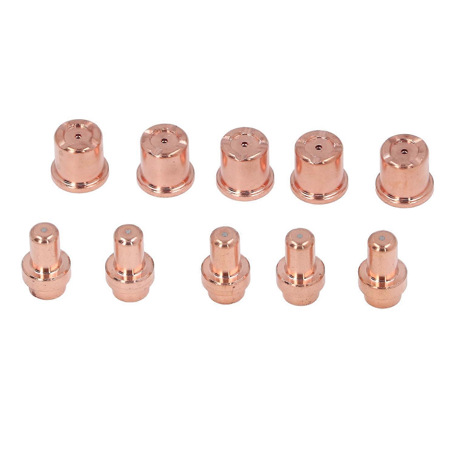 10 Pcs Set Plasma Cutter Electrode Nozzle Kit Tips and Electrodes Replacement for Trafimet CB50 