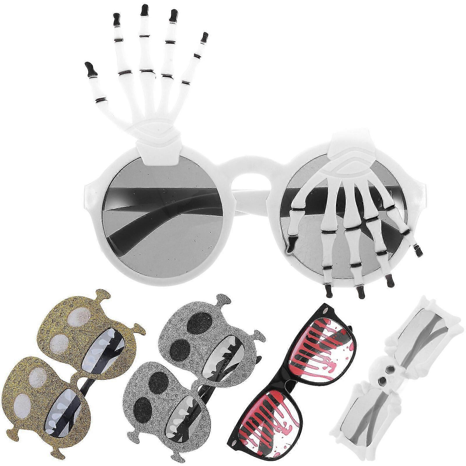 4pcs Halloween Elements Eyewear Plastic Eyeglasses Props Halloween Cosplay Props