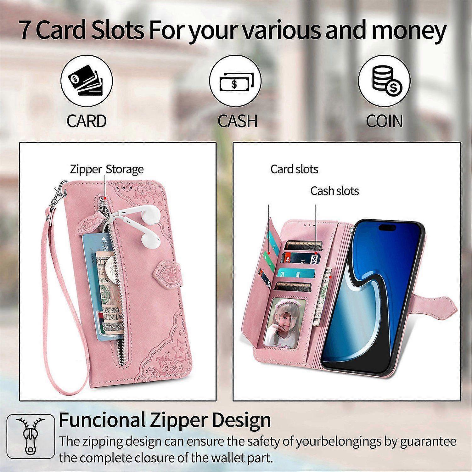 Custodia Orizzontale Multiuso In Tessuto Jeans Con 2 Zip Per Sony Xperia XZ Premium, Nero