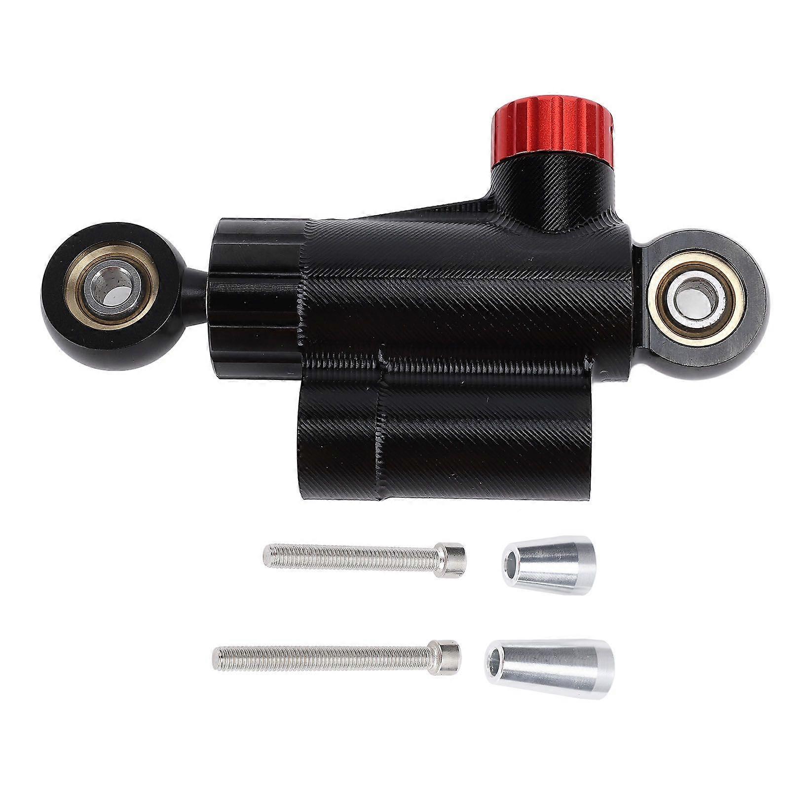Motorrad Lenkung Dämpfer Stabilisator CNC Aluminiumlegierung Einstellbar Sichere Steuerung Verbesserte Stabilität für Motorräder Schwarz MK9712