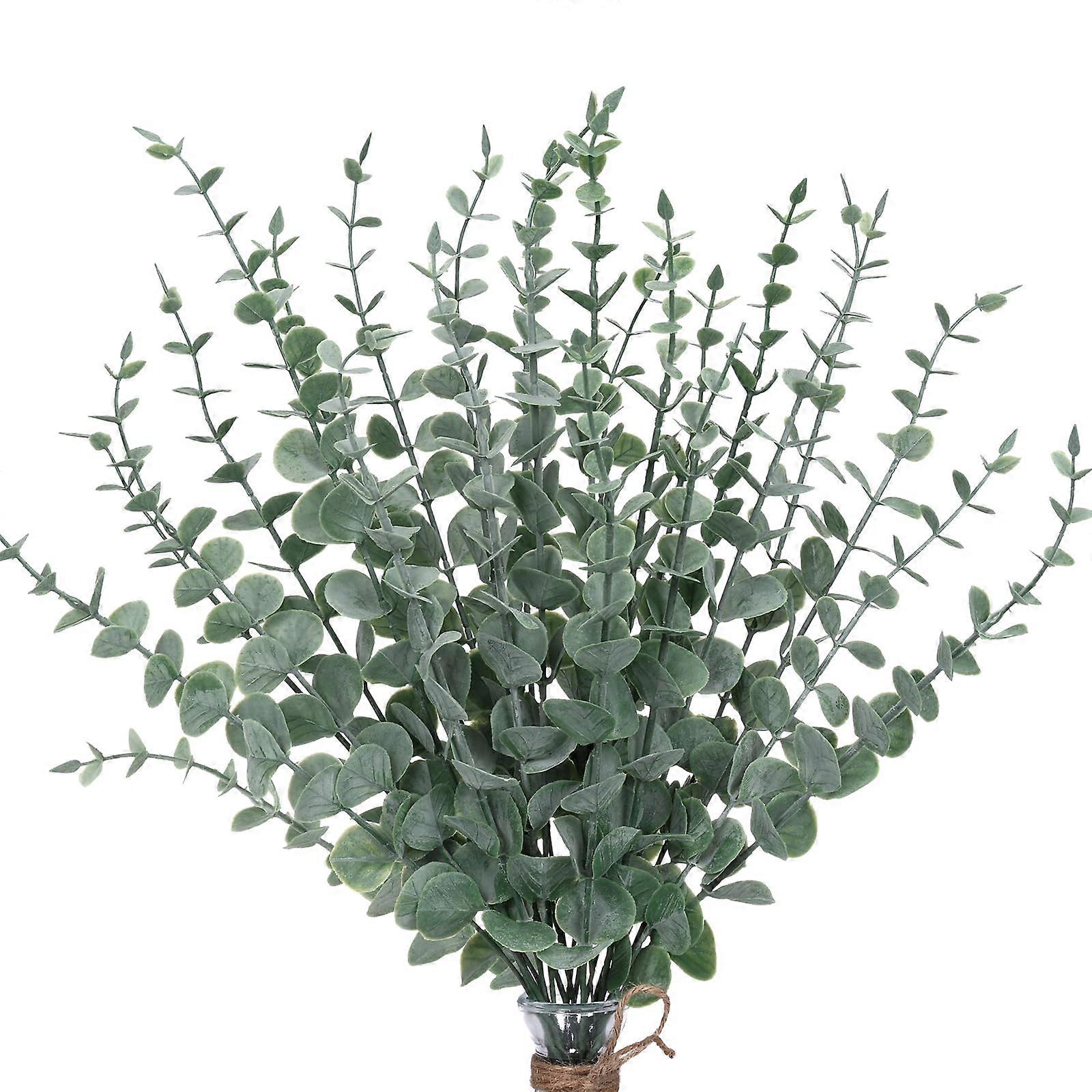 Artificial Eucalyptus Stems 24-Piece Realistic Greenery Branches For Wedding Centerpieces And Spring Home Decor