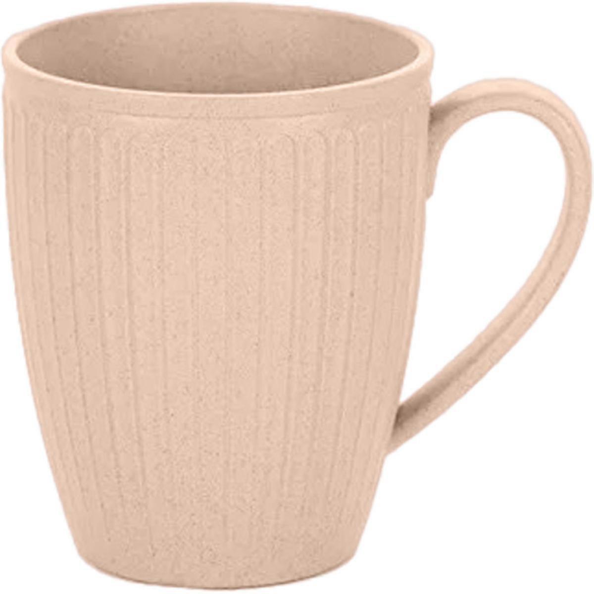 Copo de palha de trigo de 500mL, caneca de chá e café de plástico com alça