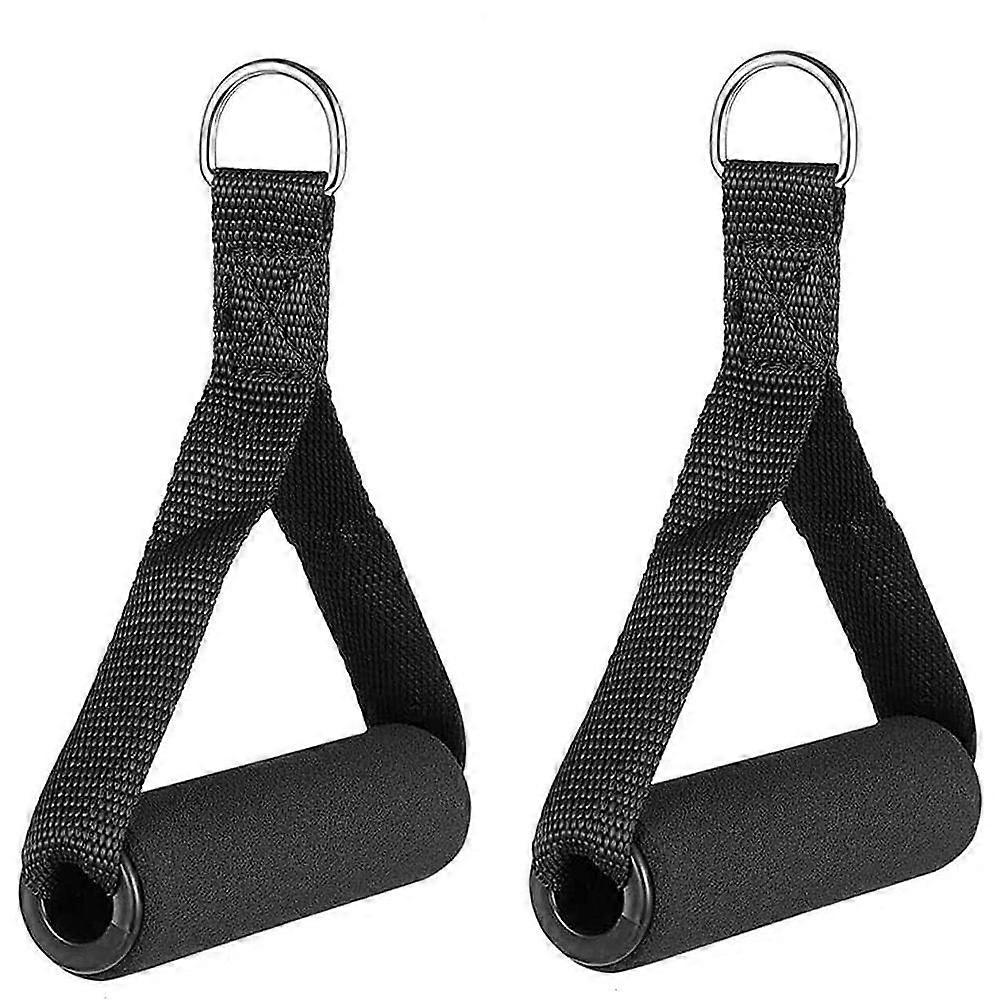 2 PCS of Resistance Handles Pull Up Handle Strength Training Accessory for Smith Machine Resistance Band Multi Station