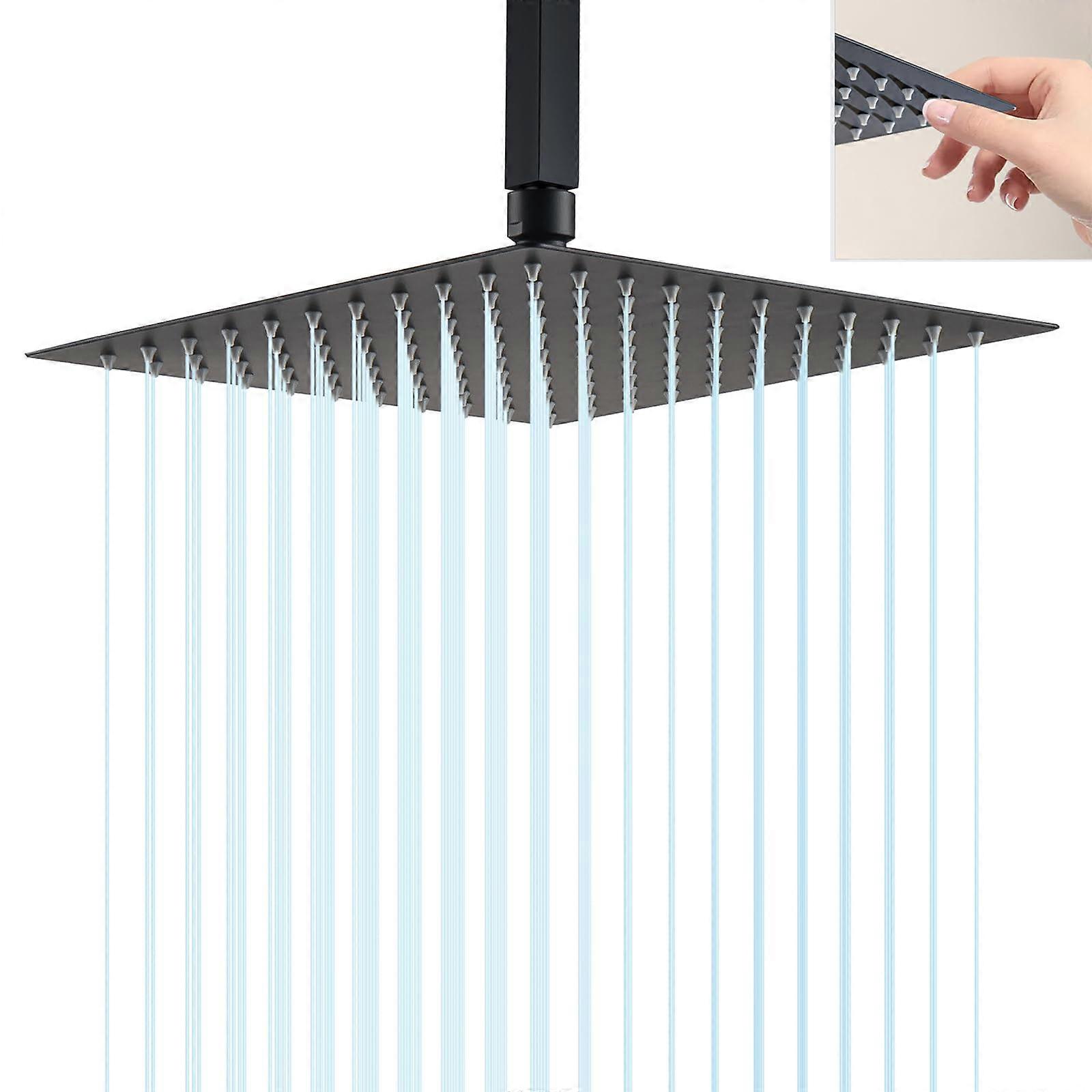 High-pressure square shower head for water saving 10 inches