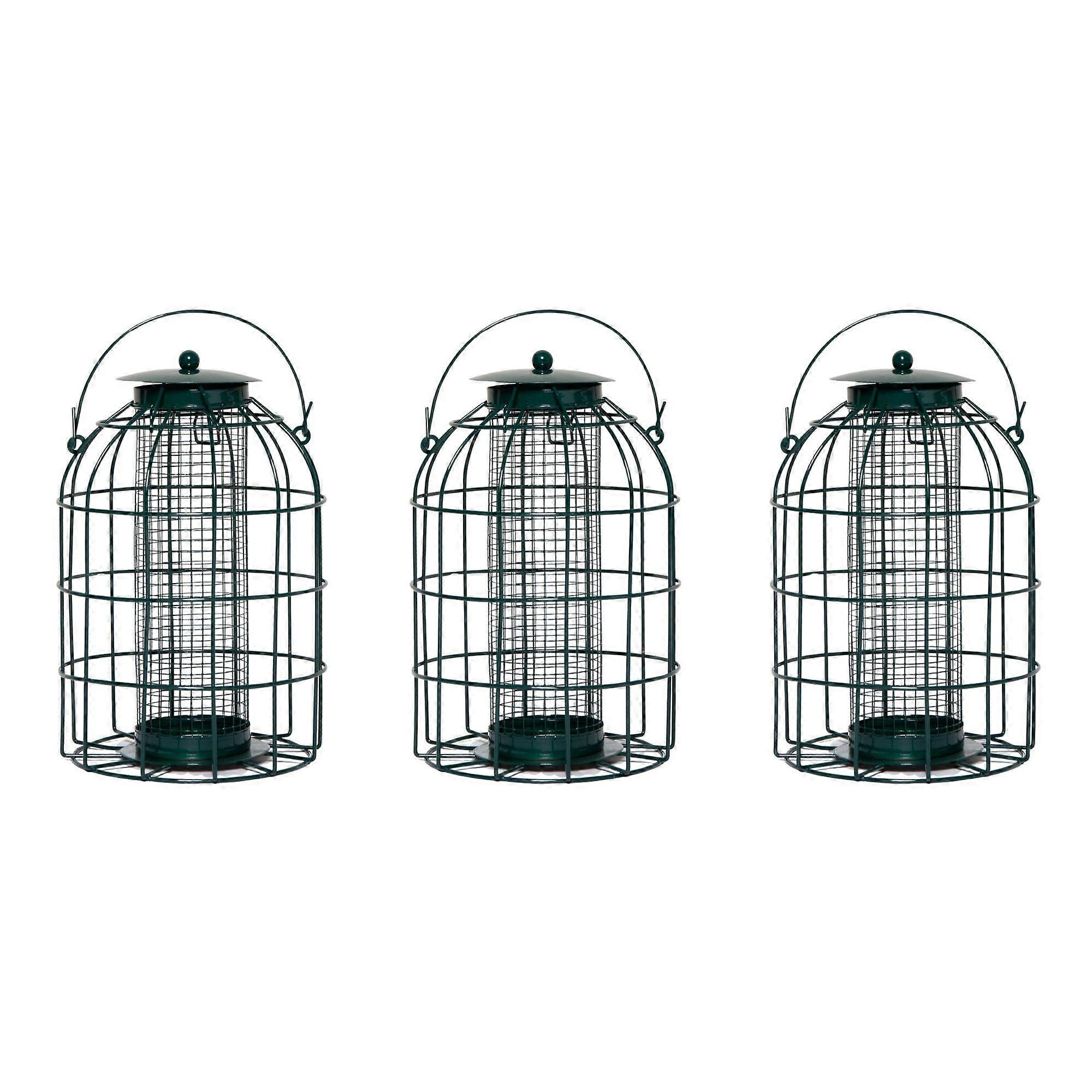 Pack Of 3 Wild Bird Hanging Nut Feeder With Squirrel Guard