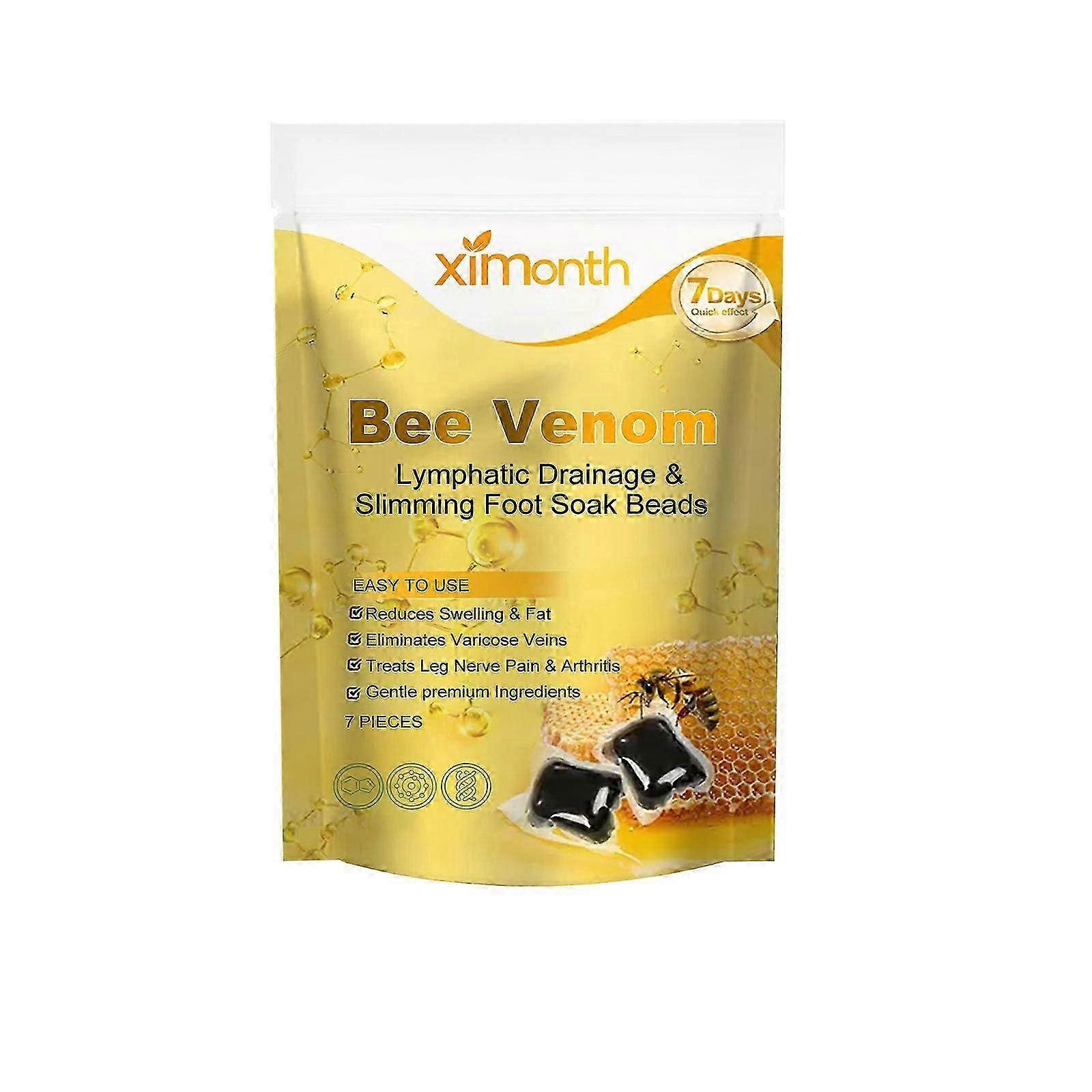 ExquisiteBee Venom التصريف اللمفاوي والتخسيس خرز نقع القدم ، حبات حمام القدم السمية للنحل ، حبات حمام القدم للتخلص من السموم للجسم