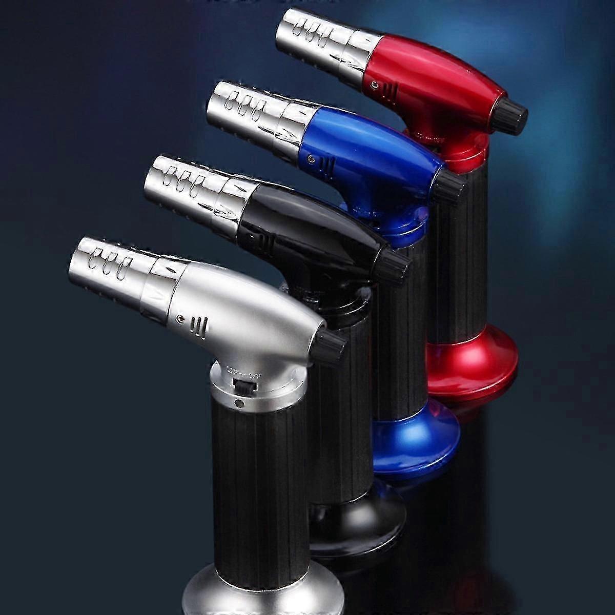 Adjustable Blow Torch Lighter With Flame Safety Lock Refillable Gas Torch For Cooking Baking Creme