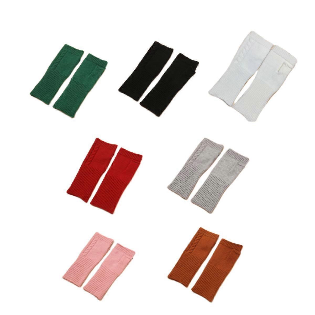 Multicolor Cashmere Fingerless Gloves