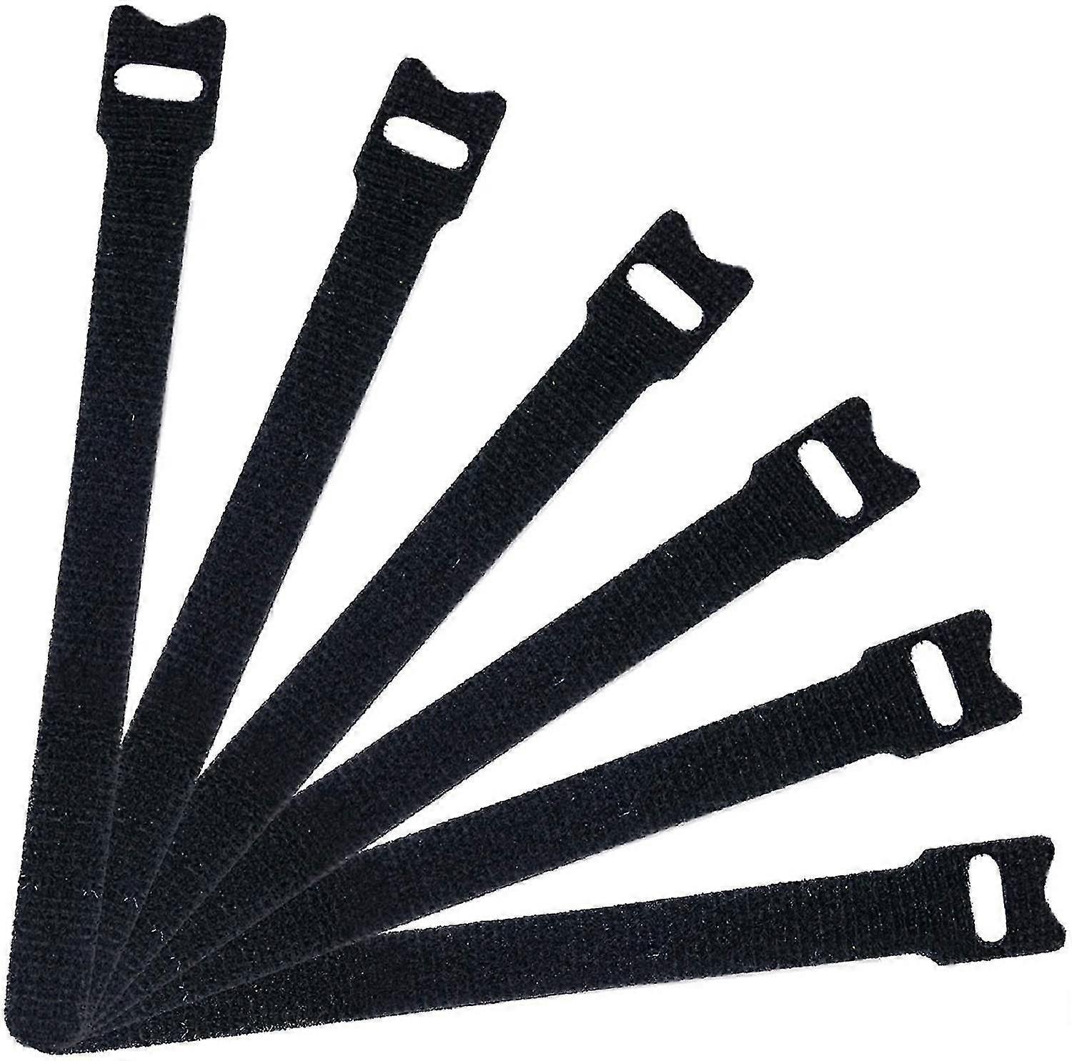 50 Pcs Réutilisable Câble de fixation Tiesblack