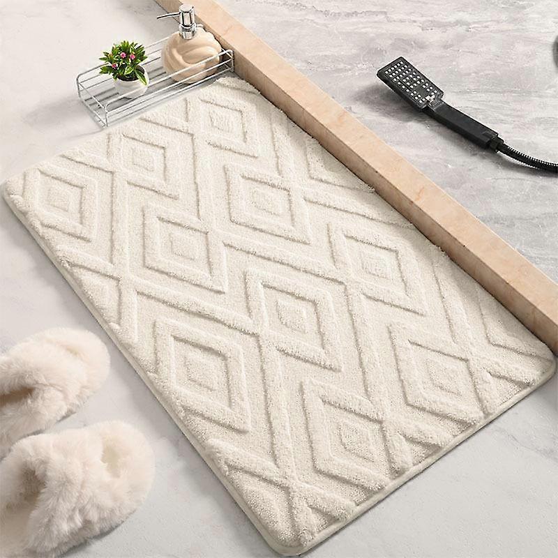 Beautiful velvet diamond grid jacquard floor mat