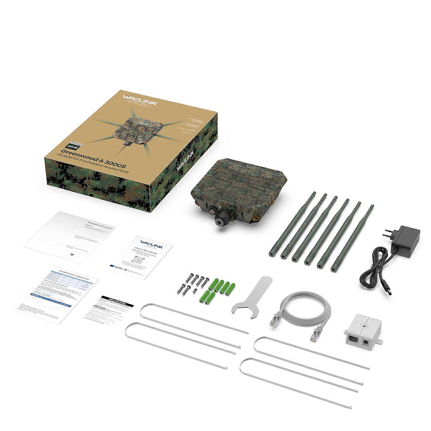 Outdoor WiFi Router 3000M Reiserouter Dualband Wi-Fi 6 Access Point Wasserdicht High Gain für 256