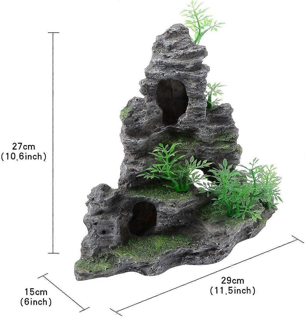 Decorated Mountain View Aquarium Decorated Stone Decorated Rock View Decorated Aquarium - Large Size