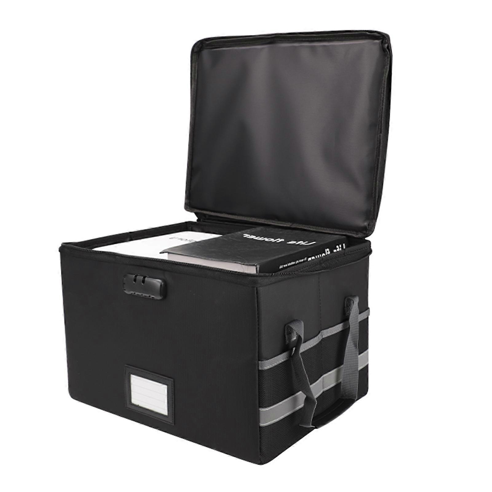 Fireproof Document Bag Fireproof Waterproof Storage Box with Lock Suitable for Hanging Letter/Legal Folder Magazine Files Book Portable Home Office C